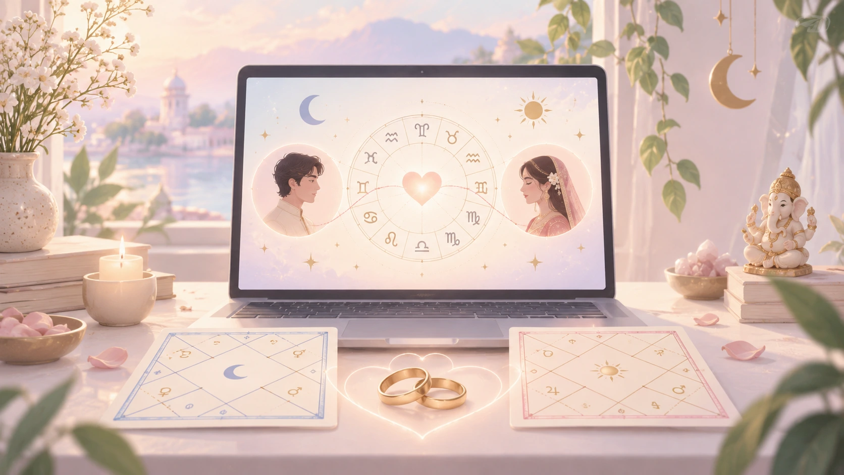 Online marriage matching score compared with complete horoscope matching review